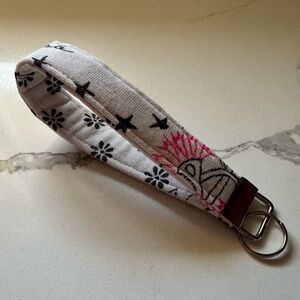 Handmade Upcycled Free People Wristlet Keychain